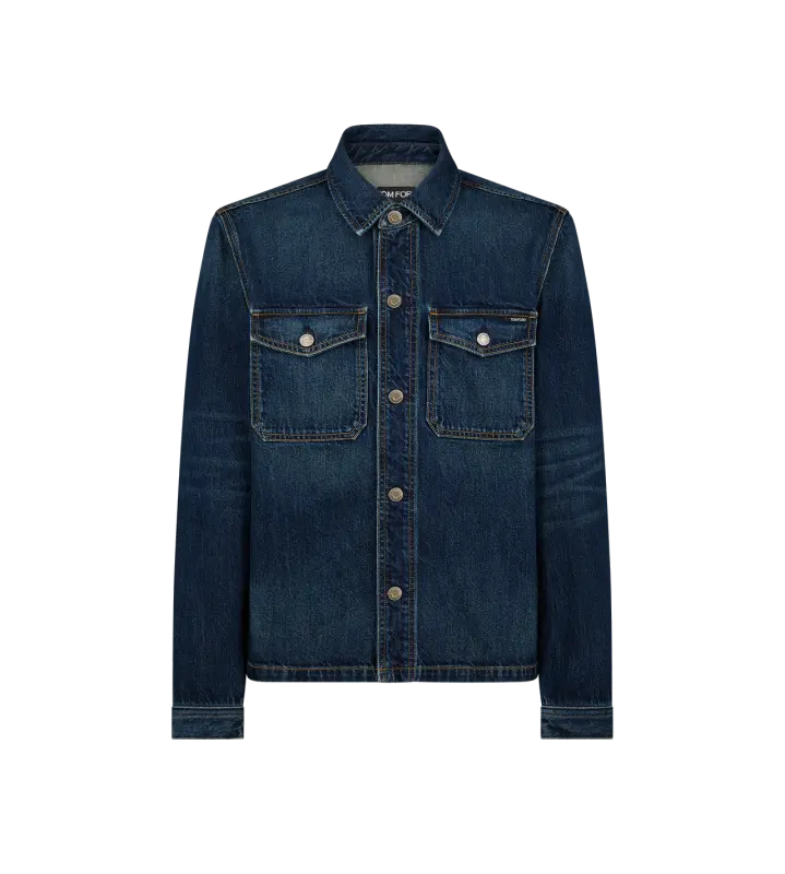 DENIM SHIRT JACKET DENIM BLUE online